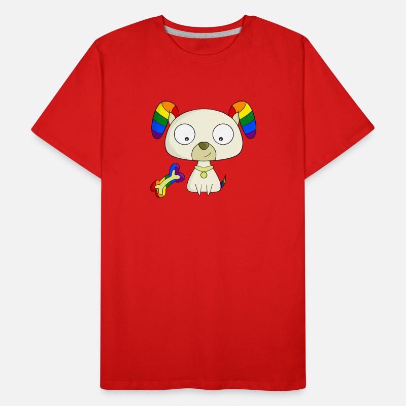 Regenbogen-Welpe Männer Premium Bio T-Shirt