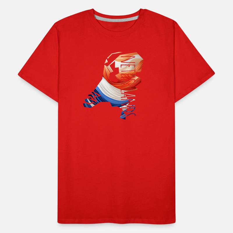 Map Netherlands with national colours Men's Premium Organic T-Shirt
