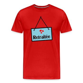 PENSIONATO - Maglietta ecologica premium da uomo - rosso - Fronte - Damien (186cm)