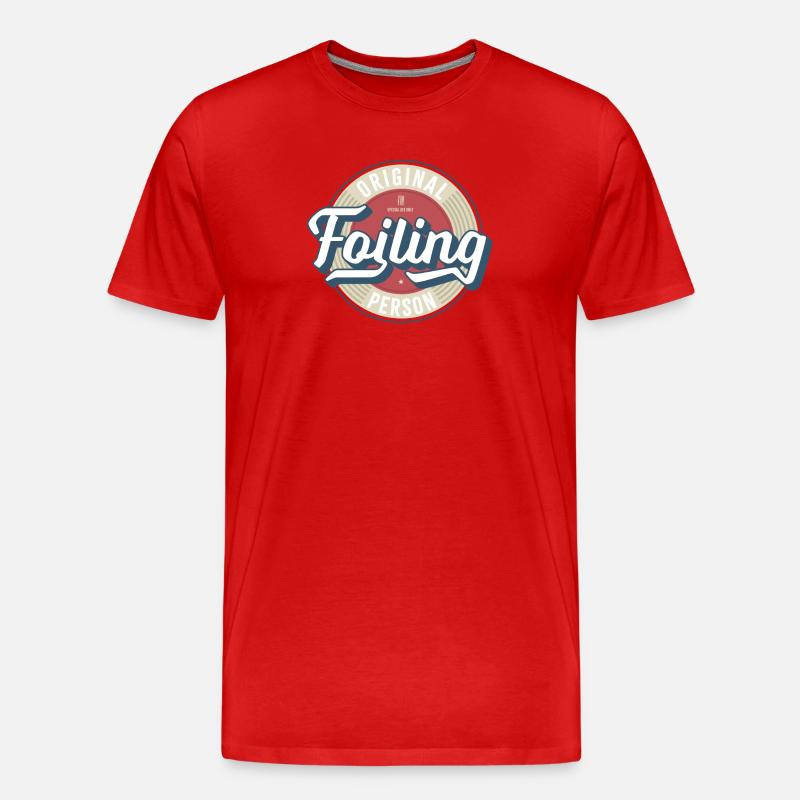 Foiling Label - Männer Premium Bio T-Shirt - Rot