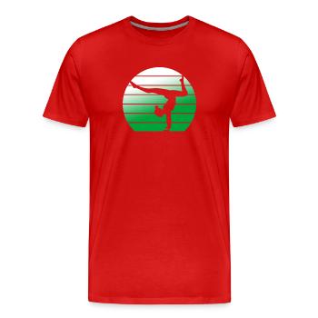 Gymnaste Gymnastique Club de gymnastique Gymnastique Gymnastique - T-shirt bio Premium Homme - rouge - Devant - Damien (186cm)