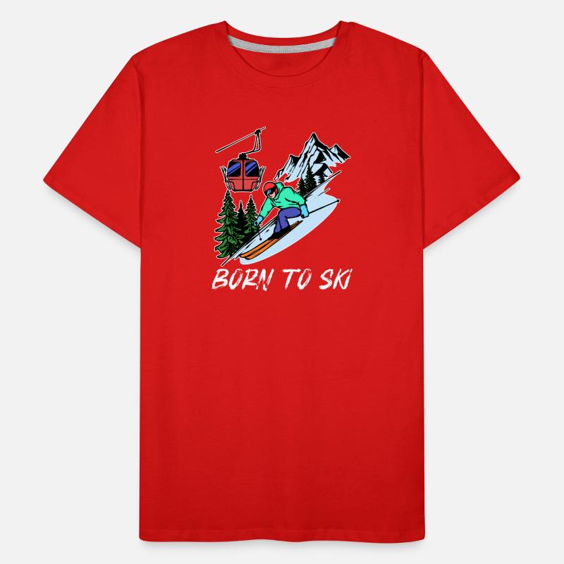 Wintersport Schifahren Statement Schifahrer Eis Männer Premium Bio T-Shirt