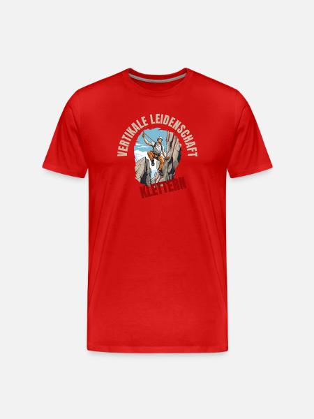 Vertikale Leidenschaft - Männer Premium Bio T-Shirt - Rot