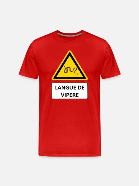 Viper's Tongue - Men's Premium Organic T-Shirt - red