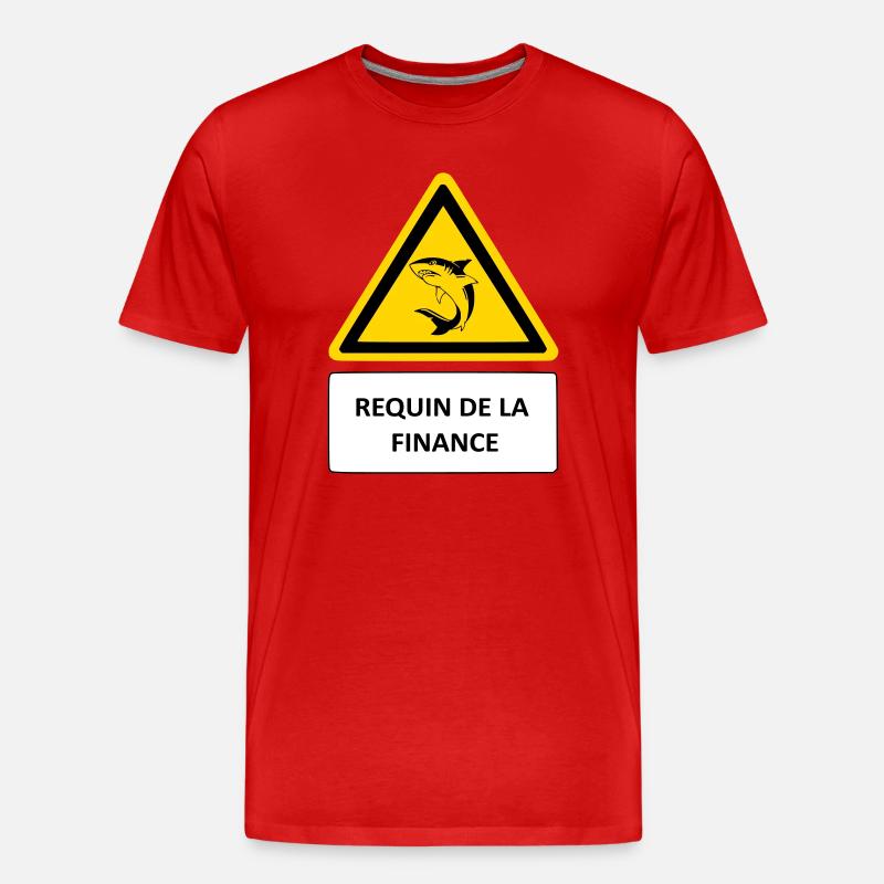 Hai der Finanzen - Männer Premium Bio T-Shirt - Rot