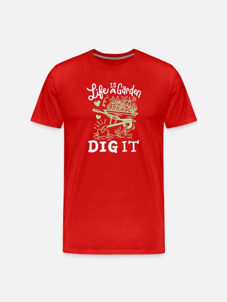 Garten Gartenarbeit - Männer Premium Bio T-Shirt - Rot