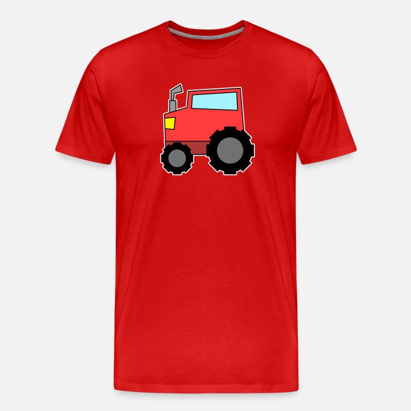 Traktor rot - Männer Premium Bio T-Shirt - Rot