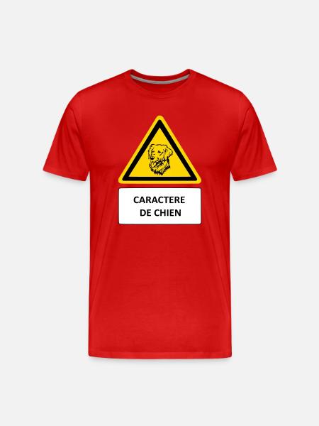 Dog character - Men's Premium Organic T-Shirt - red