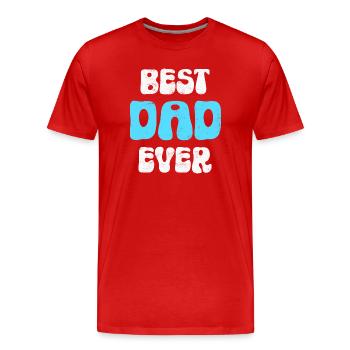 Father Dad - Men's Premium Organic T-Shirt - red - Front - Damien (186cm)
