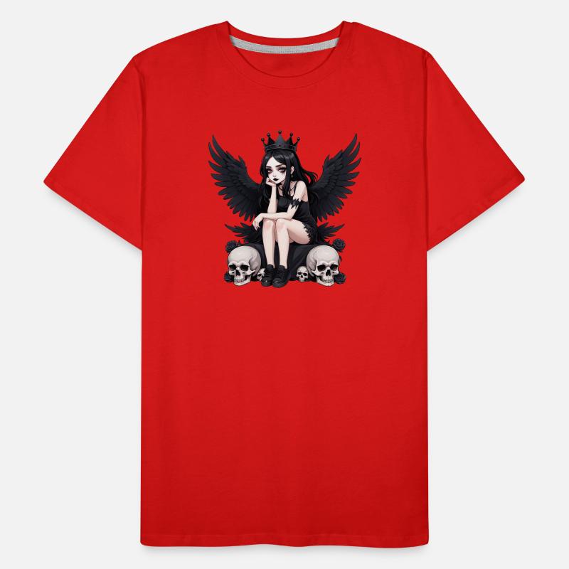 Dunkle Gothic Gothic Fee mit Flügeln Männer Premium Bio T-Shirt