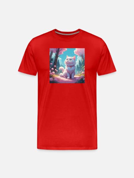 Kitten in the forest - Men's Premium Organic T-Shirt - red
