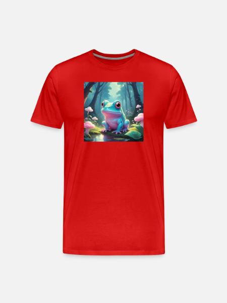 Frosch im Märchenwald - Männer Premium Bio T-Shirt - Rot