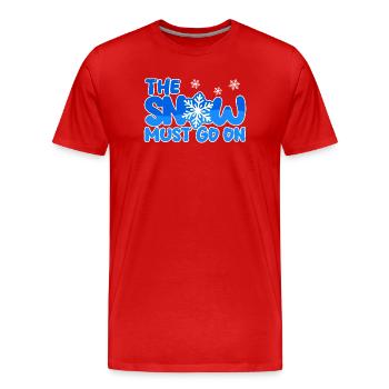 Sports d’hiver Neige Hiver Ski - T-shirt bio Premium Homme - rouge - Devant - Damien (186cm)