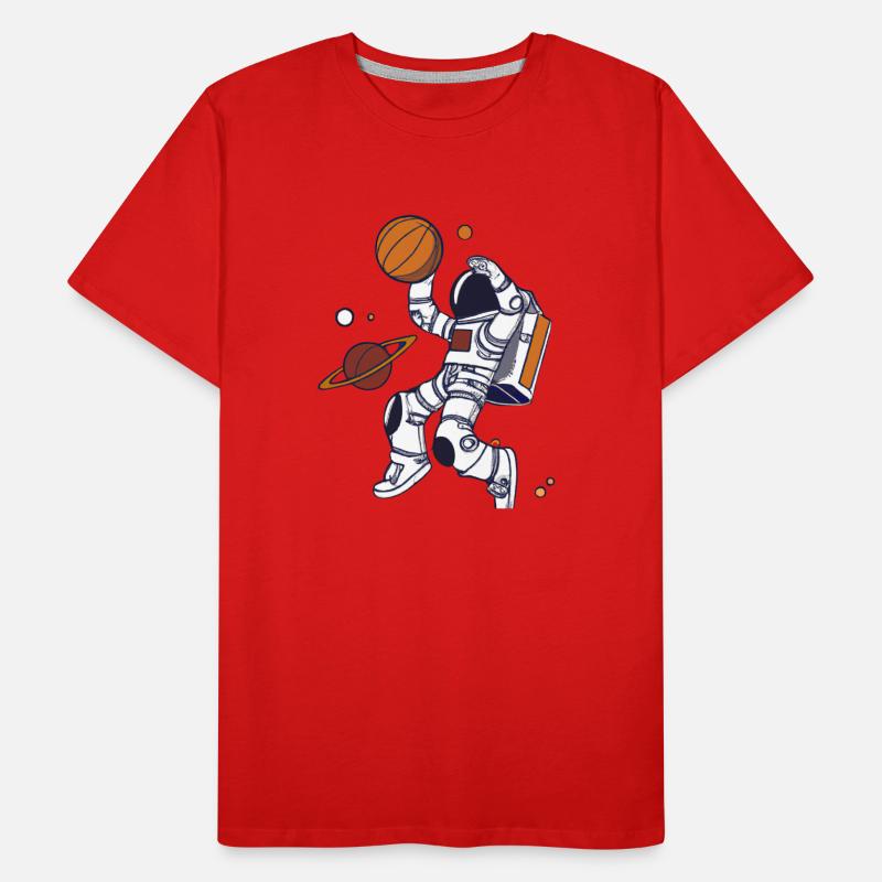 Astronaut Dunk Planet Men's Premium Organic T-Shirt