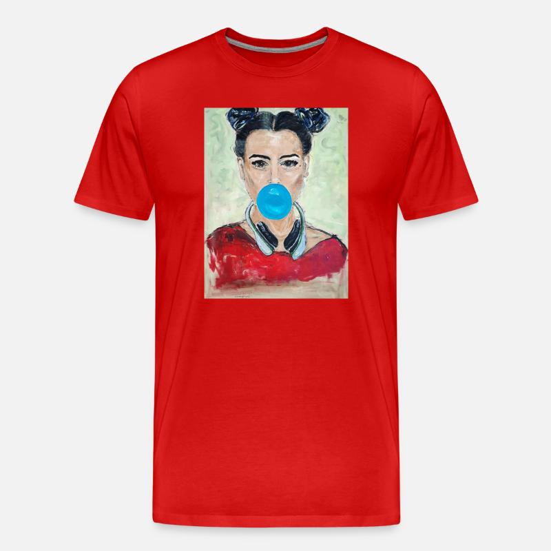 Bubble Fun - Männer Premium Bio T-Shirt - Rot