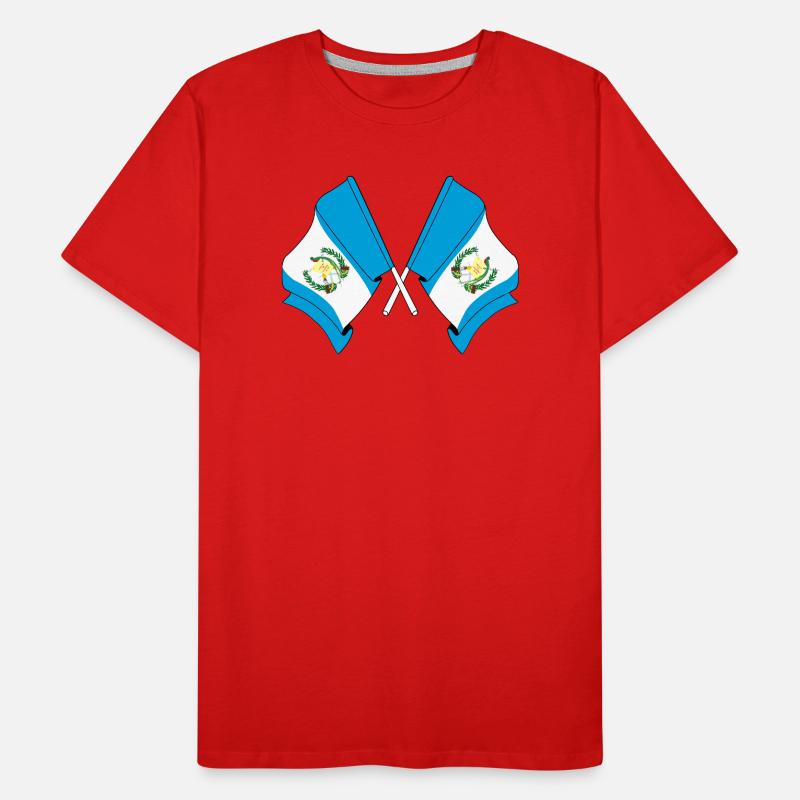 Zwei Flaggen Guatemala Männer Premium Bio T-Shirt
