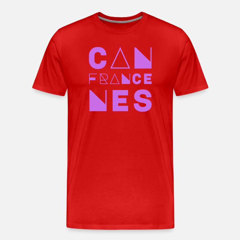CANNES, FRANKREICH - Männer Premium Bio T-Shirt - Rot