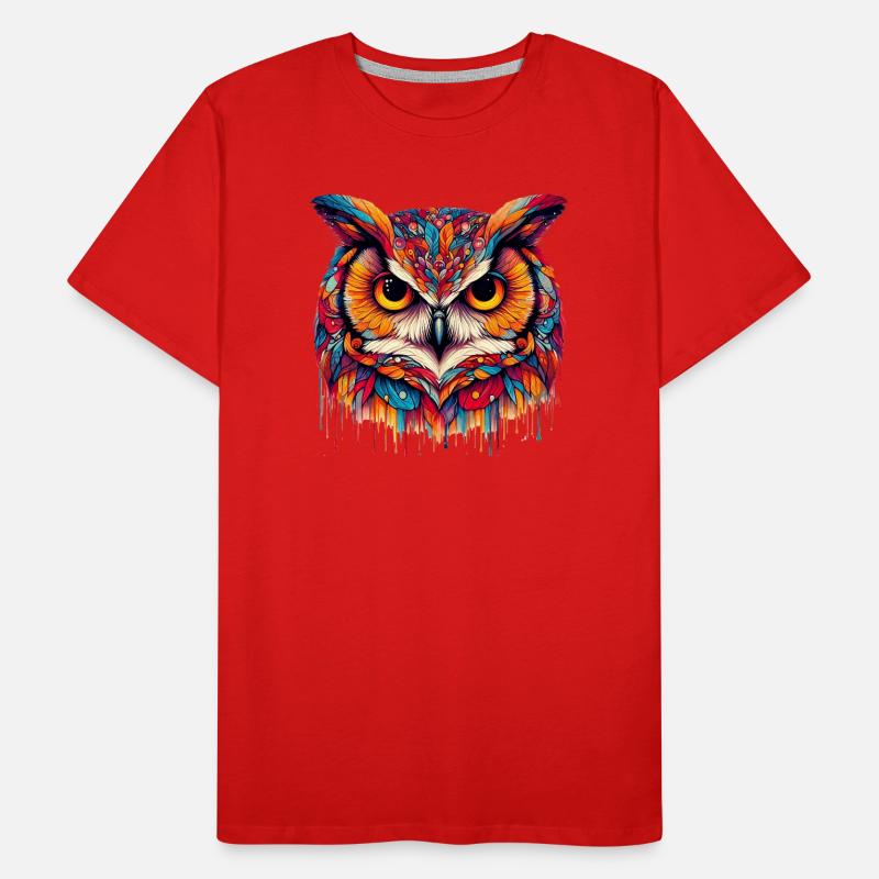 Eule Männer Premium Bio T-Shirt