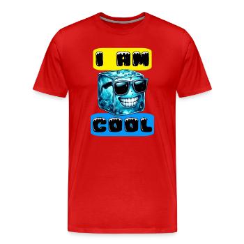 Eis - Männer Premium Bio T-Shirt - Rot - Vorne - Damien (186cm)