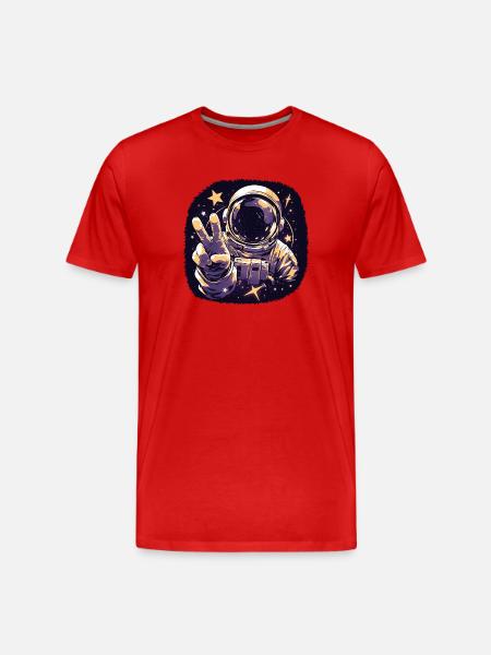 Astronaute cool - T-shirt bio Premium Homme - rouge