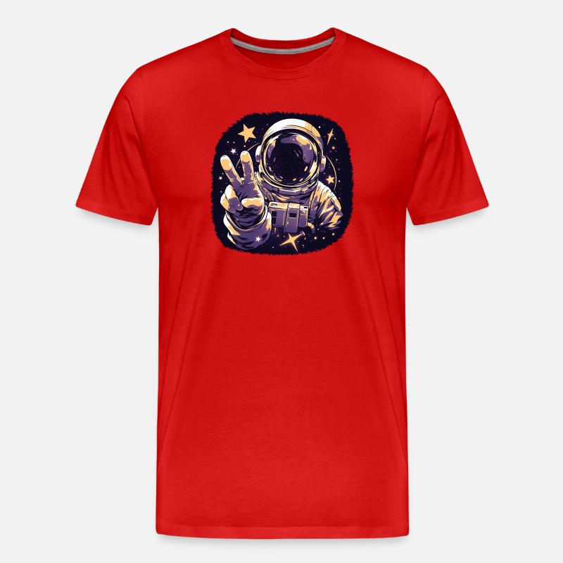 Cooler Astronaut - Männer Premium Bio T-Shirt - Rot