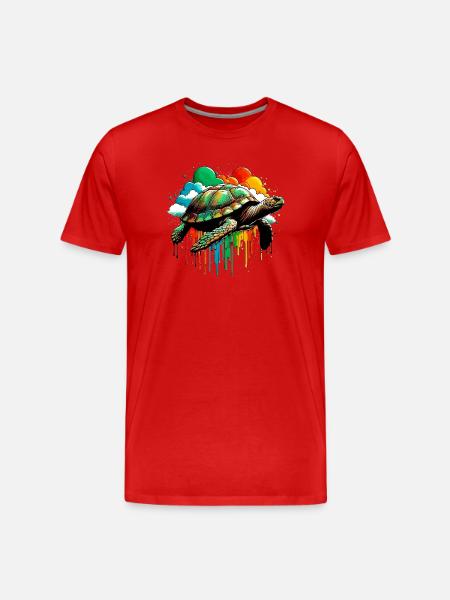 Turtle - Men's Premium Organic T-Shirt - red