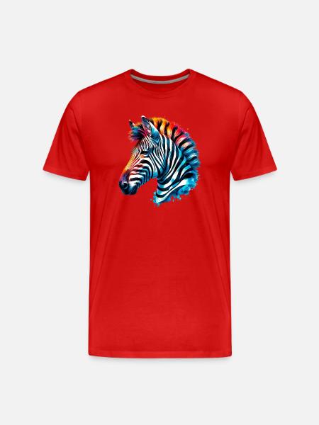 Zebra - Men's Premium Organic T-Shirt - red
