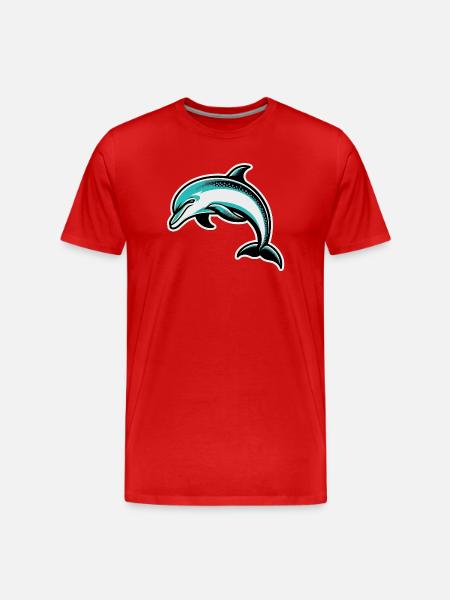 Dolphin - Men's Premium Organic T-Shirt - red