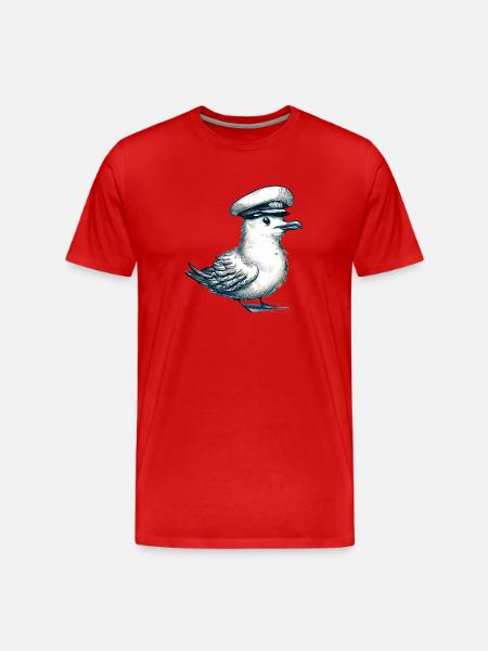 Seagull - Men's Premium Organic T-Shirt - red