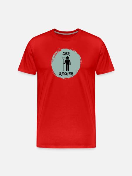 DerRecher - Männer Premium Bio T-Shirt - Rot