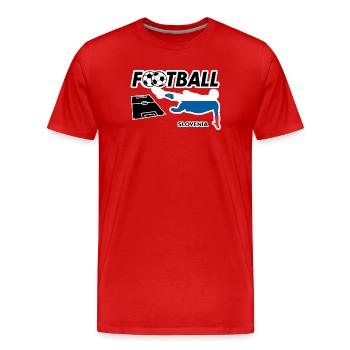 Fußball Fieber Slovenien - Männer Premium Bio T-Shirt - Rot - Vorne - Damien (186cm)