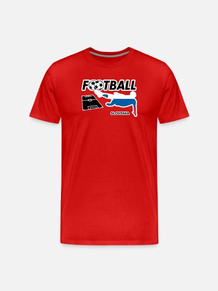 Football Fever Slovenia - Men's Premium Organic T-Shirt - red