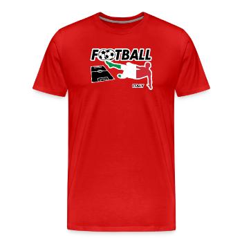 Fußball Fieber Italien - Männer Premium Bio T-Shirt - Rot - Vorne - Damien (186cm)