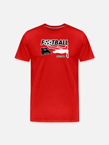 Football Fever Austria - Men's Premium Organic T-Shirt - red