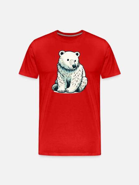 Polar bear - Men's Premium Organic T-Shirt - red