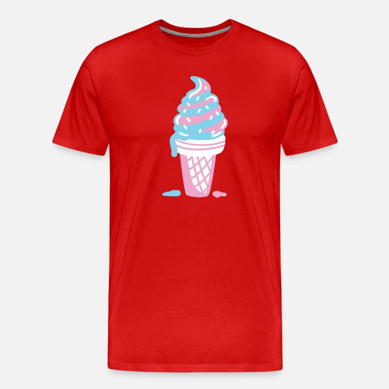 Eis Eiscreme - Männer Premium Bio T-Shirt - Rot