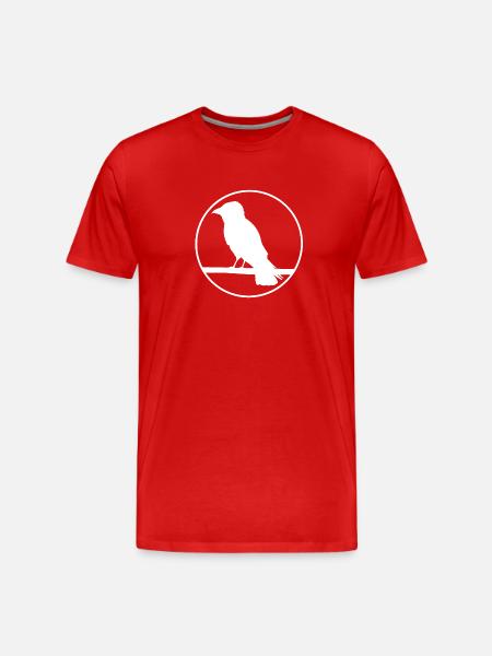 Crow on a branch - Men's Premium Organic T-Shirt - red