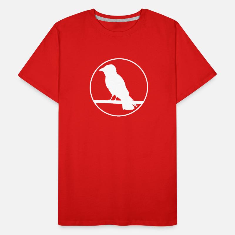Crow on a branch Men's Premium Organic T-Shirt
