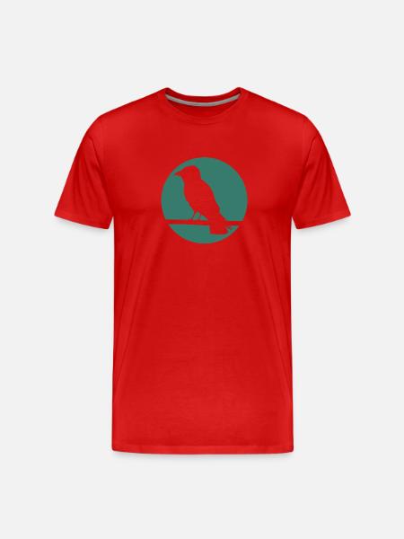 Crow on a branch - Men's Premium Organic T-Shirt - red