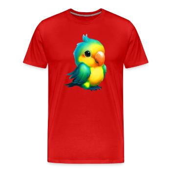 Parrot - Men's Premium Organic T-Shirt - red - Front - Damien (186cm)