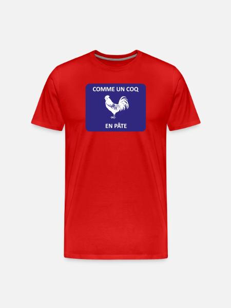like a rooster in dough - Men's Premium Organic T-Shirt - red
