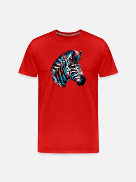 Zebra - Men's Premium Organic T-Shirt - red