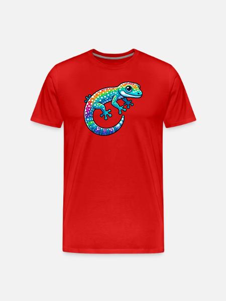 Gecko - Men's Premium Organic T-Shirt - red