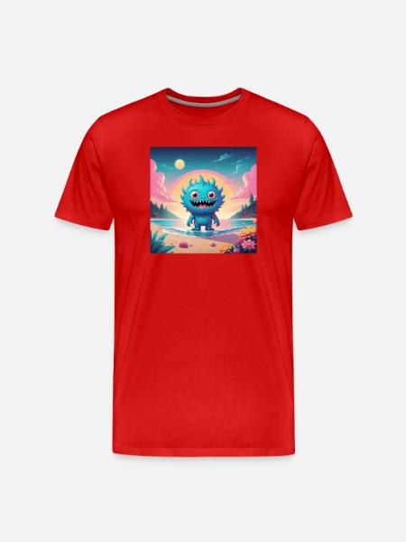 Little Monster - Men's Premium Organic T-Shirt - red