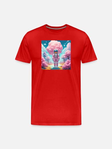 Spaceman - Men's Premium Organic T-Shirt - red