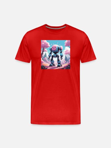 Robot - Men's Premium Organic T-Shirt - red