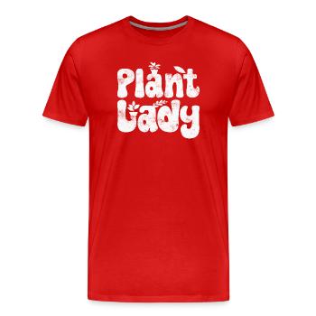 Plant - Men's Premium Organic T-Shirt - red - Front - Damien (186cm)