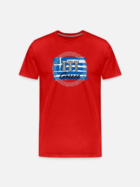 Grèce - T-shirt bio Premium Homme - rouge