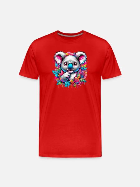 Koala - Men's Premium Organic T-Shirt - red