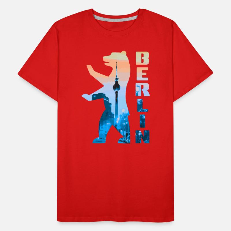 Silhouette d’ours de Berlin T-shirt bio Premium Homme